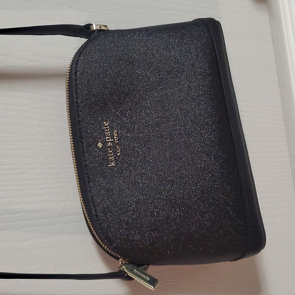 kate spade Bags Kate Spade Black Glitter Crossbody Purse Poshmark